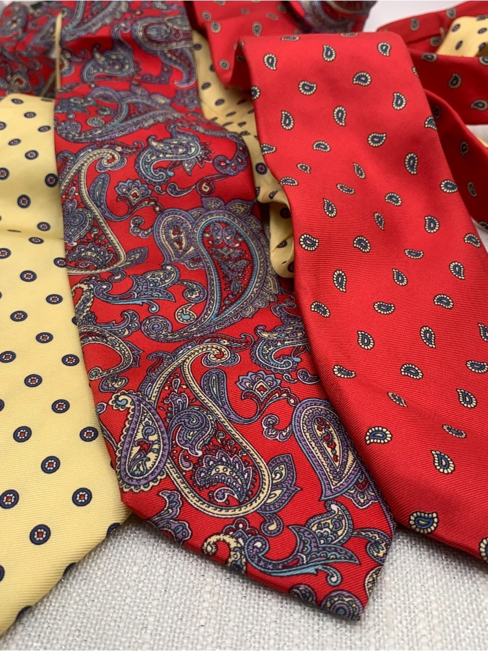 Kenneth Roberts Men’s necktie 100% Silk lot of 3 like new made in USA
